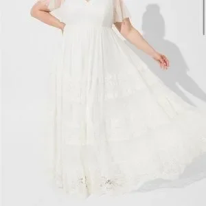 Maxi Torrid Boho Wedding Dress Torrid Dresses Ivory Lace Boho Wedding Dress  Nwt Poshmark
